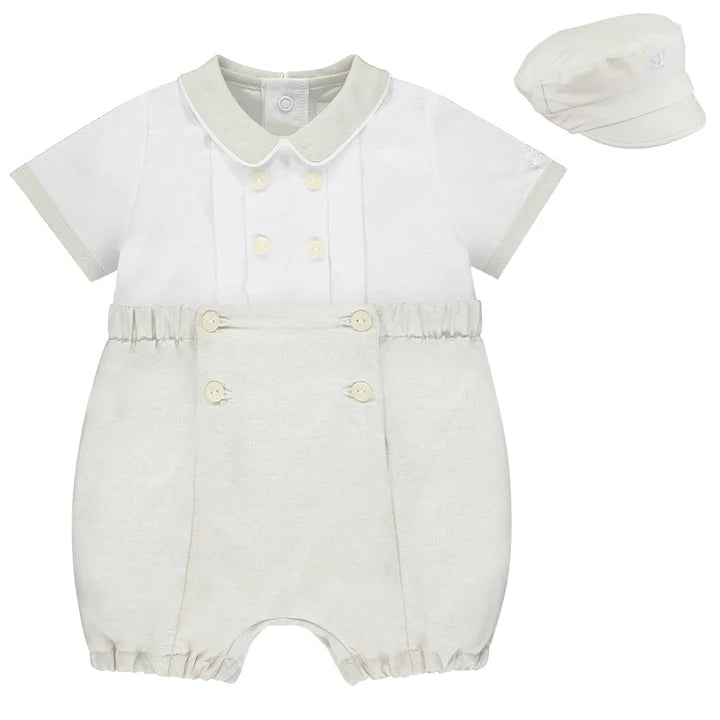 Emile Et Rose Boys Beige 3 Piece Short Set (Sawyer) SS25