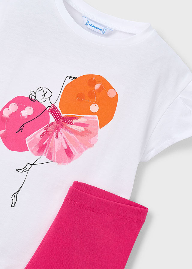 Mayoral Girls Pink Legging Set SS26