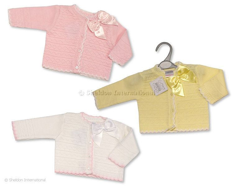 Nursery Time Girls Bow Cardigan