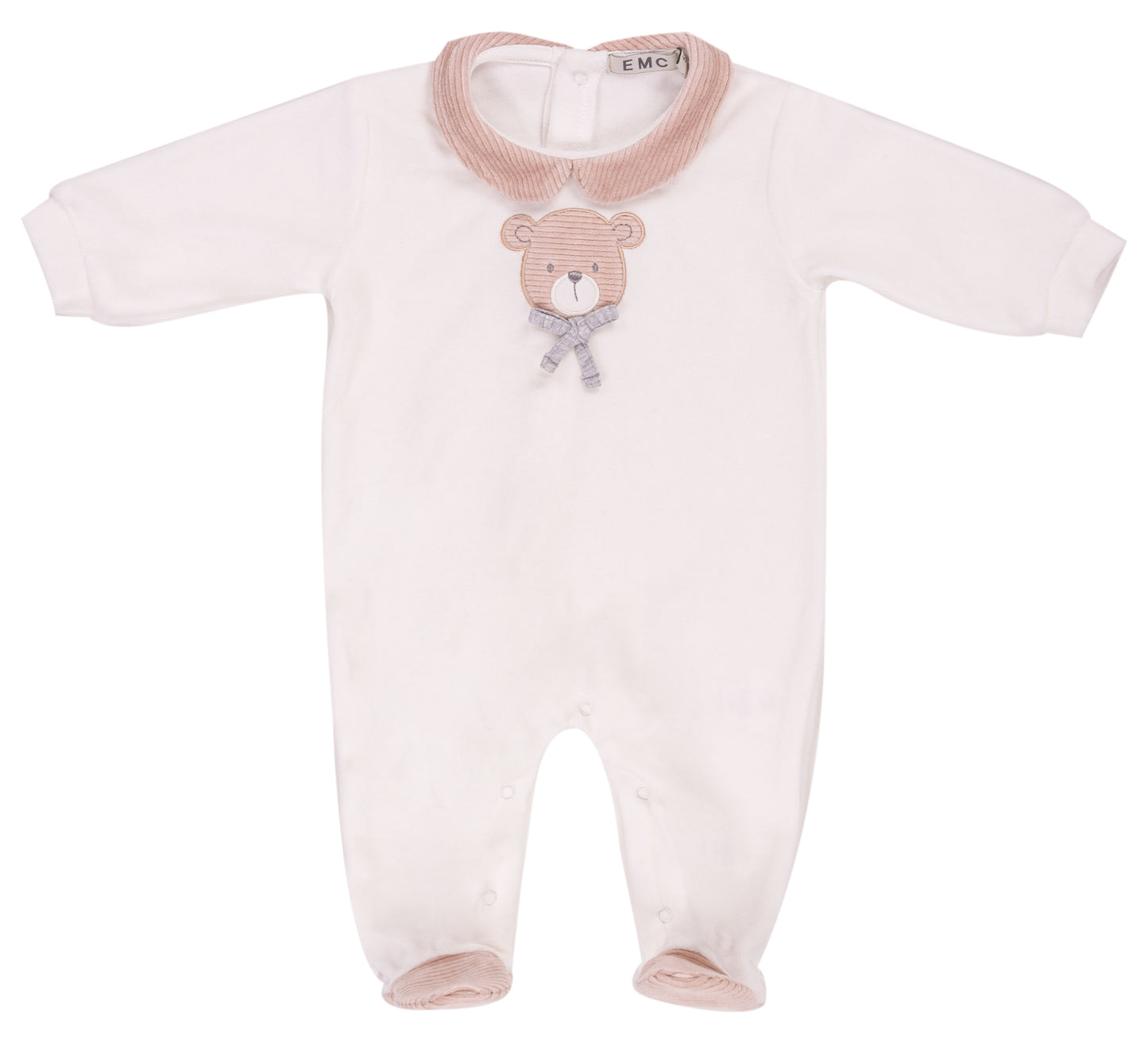 EMC Baby Grow With Feet Cream/ Beige Teddy AW25