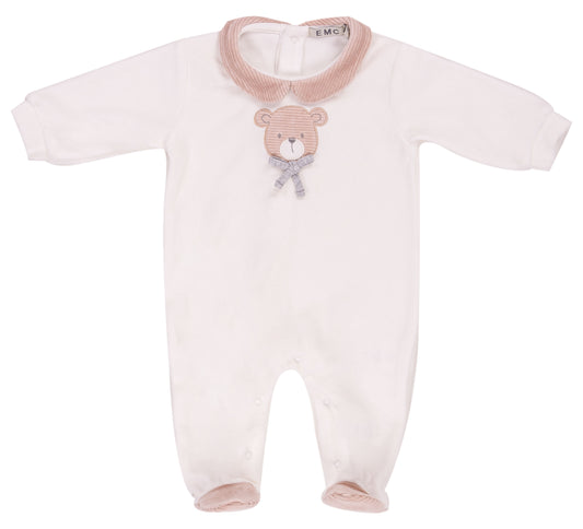 EMC Baby Grow With Feet Cream/ Beige Teddy AW25