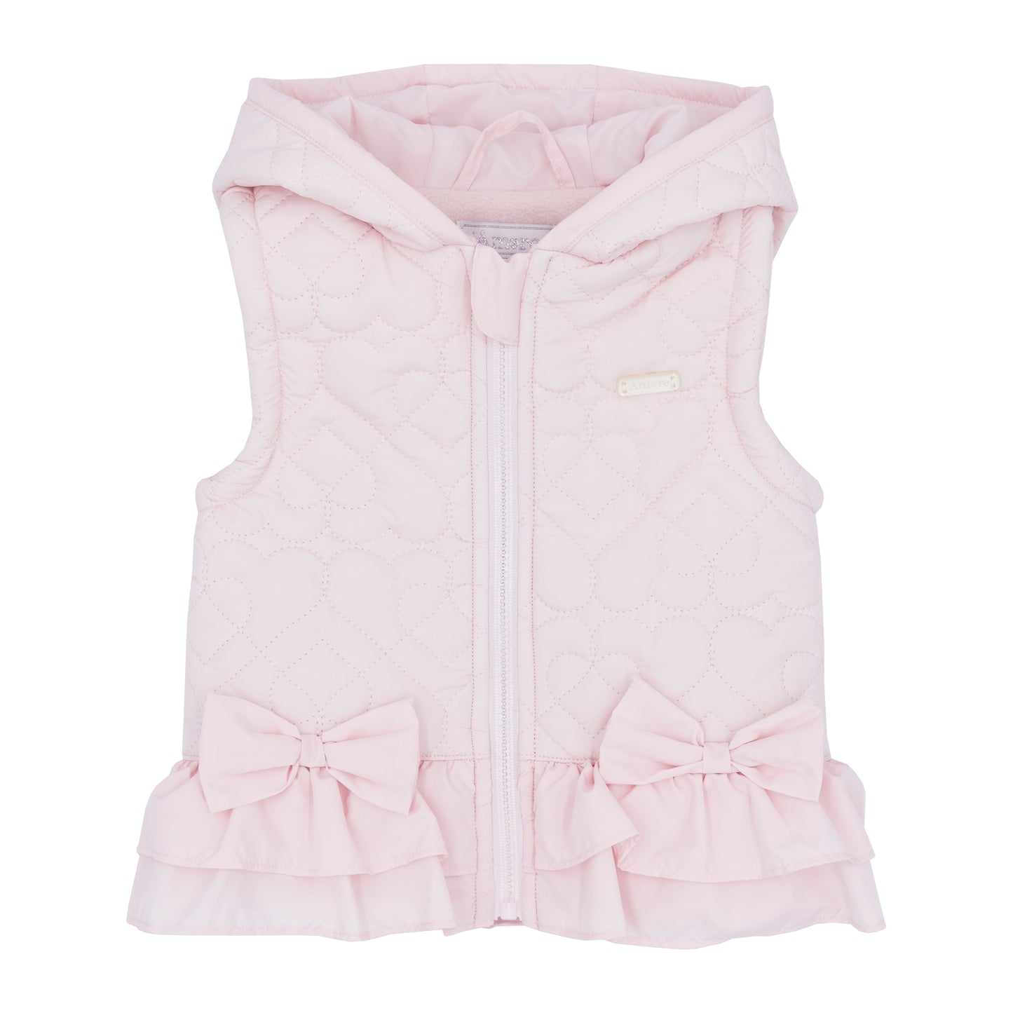 Amore Girls Quilted Pink Gilet AW25