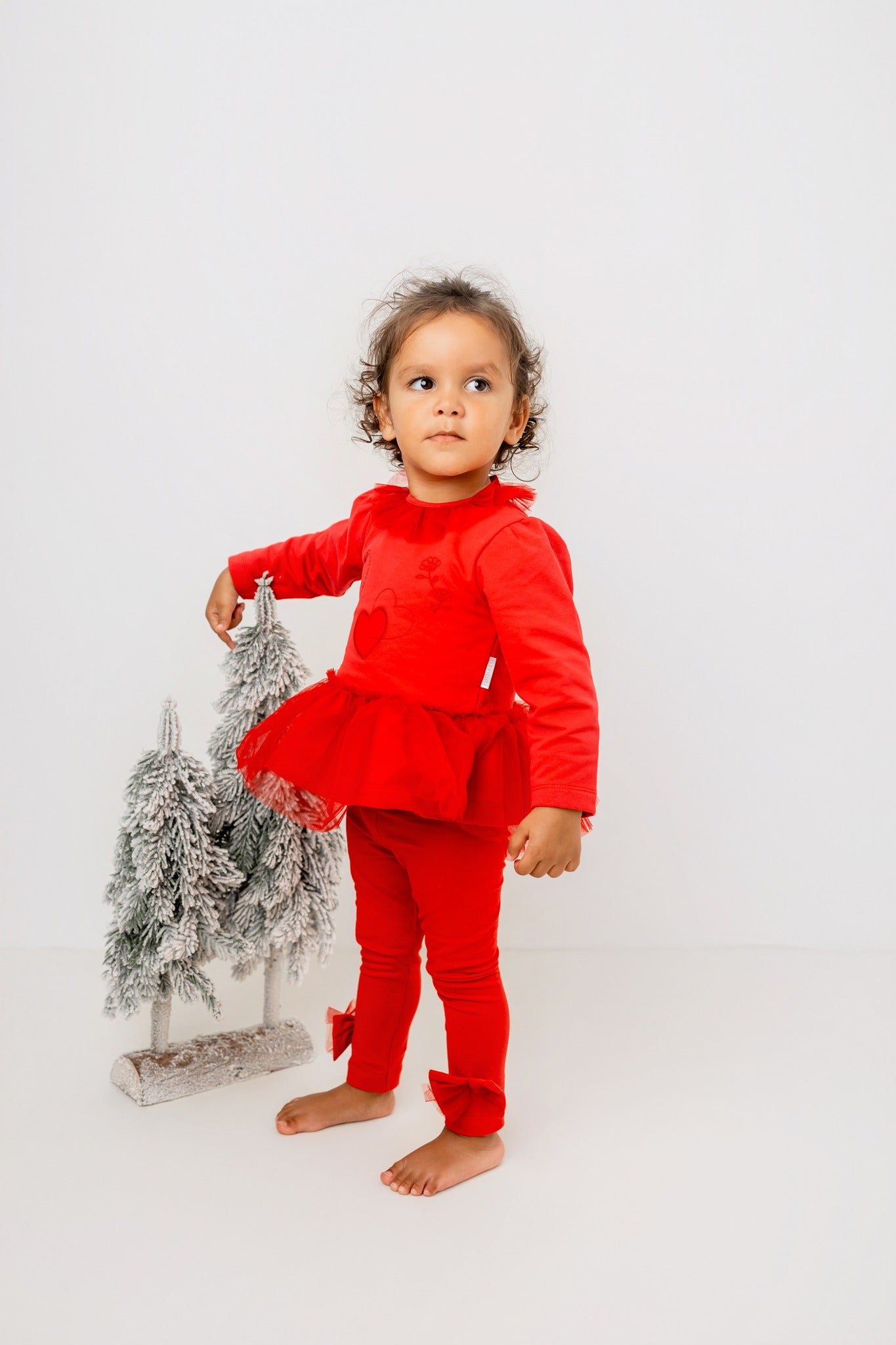 Pastels & Co Girls Red Tulle Legging Set AW25 Maria