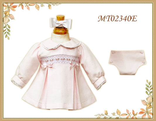 Pretty Originals Girls Smock Dress, Pants and Bow Set AW