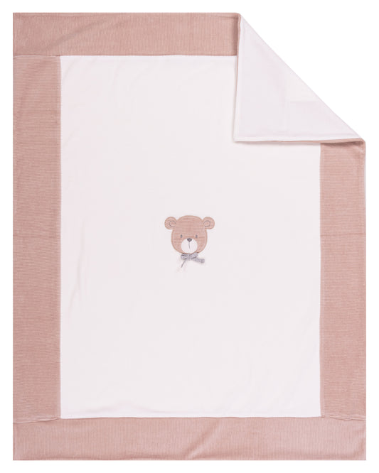 EMC Baby Teddy Blanket in Cream/Beige AW25