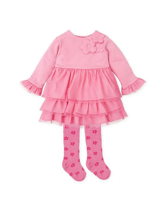 Agatha Ruiz De Le Prada Girls Pink Party Dress & Tights AW24