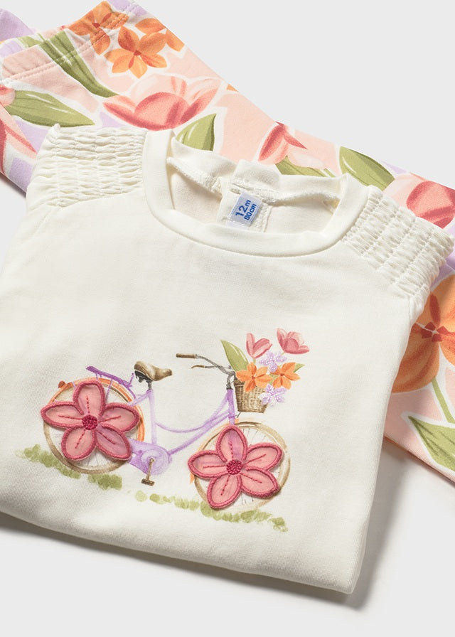 Mayoral Girls Flower Legging Set SS26