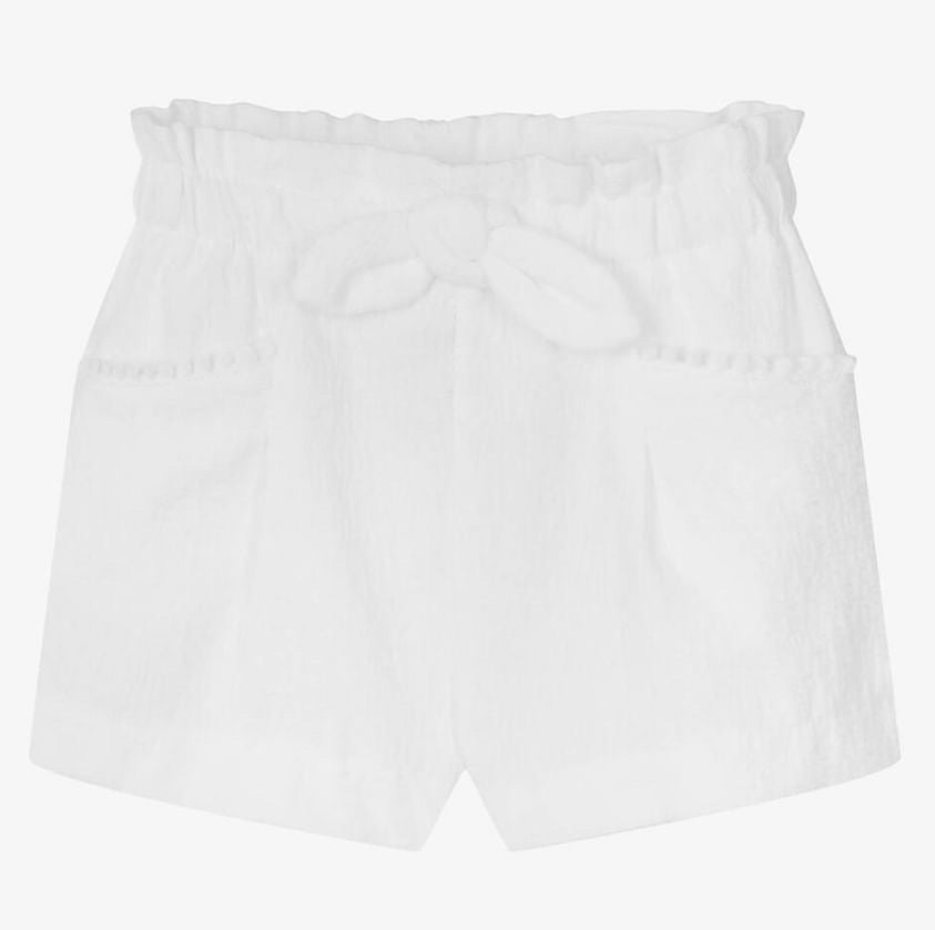 Mayoral Girls White Bow Shorts SS24