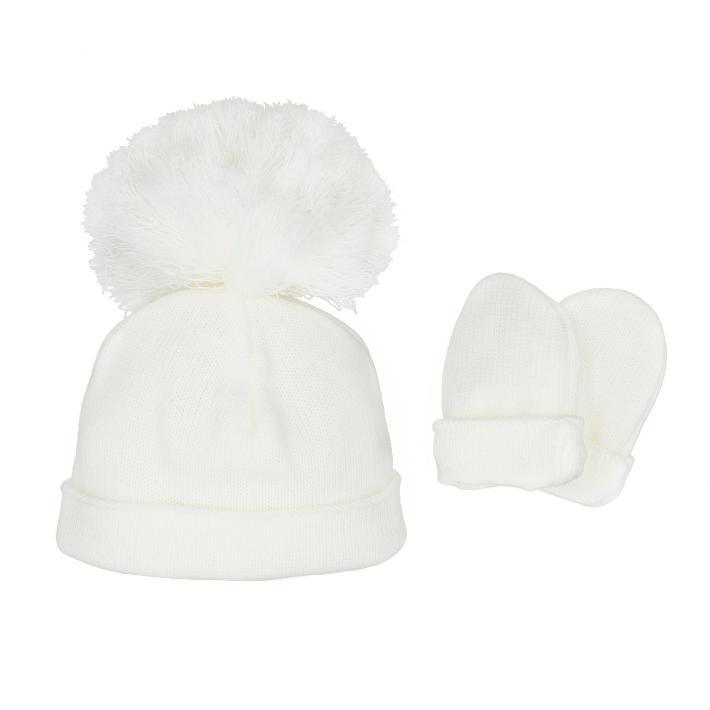 Pastels & Co Ashton Pom Hat With Mitts (Various Colours)