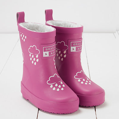 Grass & Air Cloud Orchid Pink Colour Changing Wellies