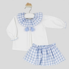 Rapife Girls Gingham Jam Pant Set in Blue AW24