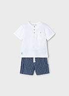 Mayoral Boys Stripe Shorts And T-Shirt SS25