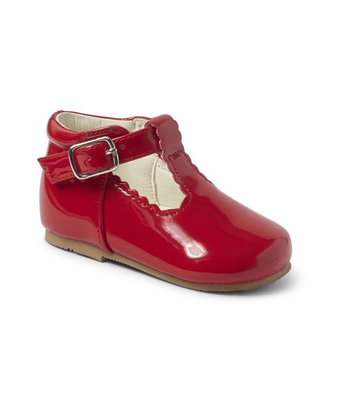 Sevva Red Patent T Bar Unisex Shoes