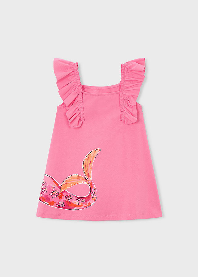 Mayoral Girls Coral Mermaid Beach Dress SS26