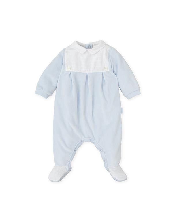 Tutto Piccolo Sky Blue/White Babygrow AW24