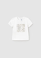 Mayoral Girls T-Shirt And Pink/Gold Short Set SS25