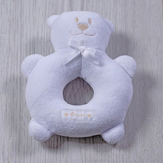 Emile Et Rose Baby Rattles in White Pink or Blue