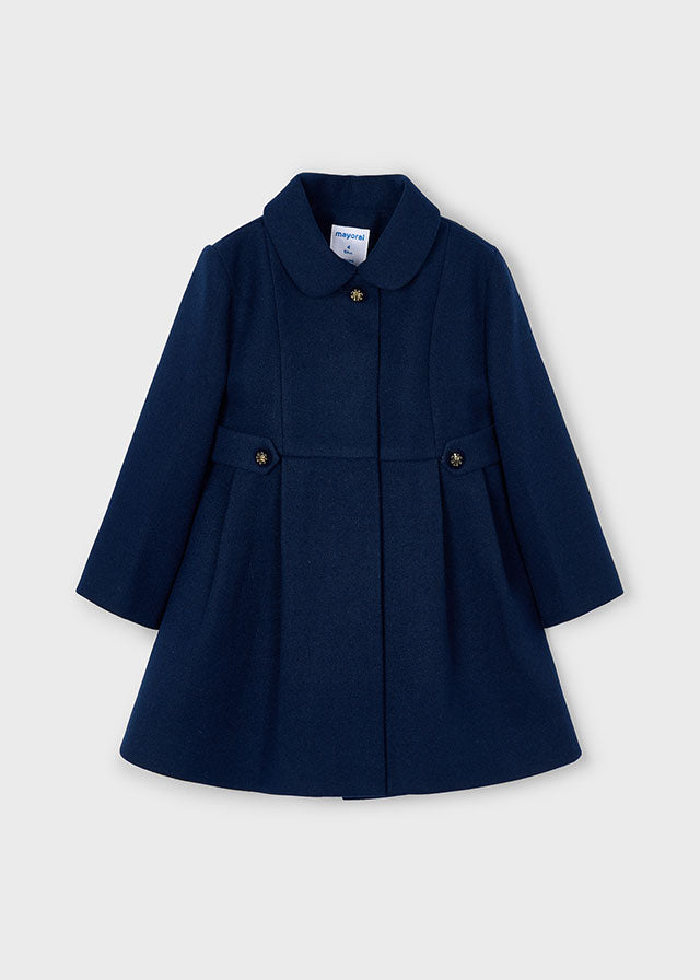 Mayoral Girls Navy Wool Coat AW25