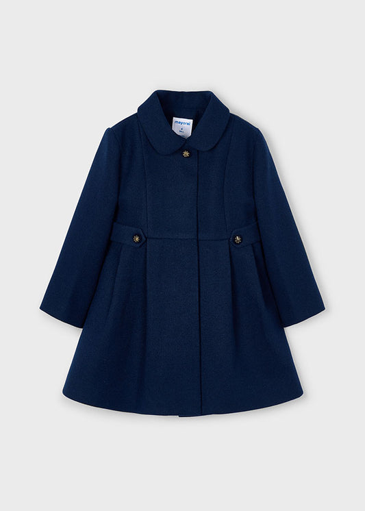 Mayoral Girls Navy Wool Coat AW25