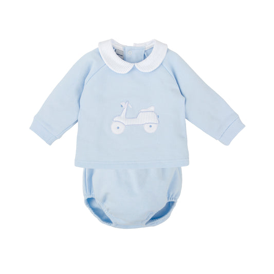 Babidu Boys Blue Jam Pant Set Bike AW25