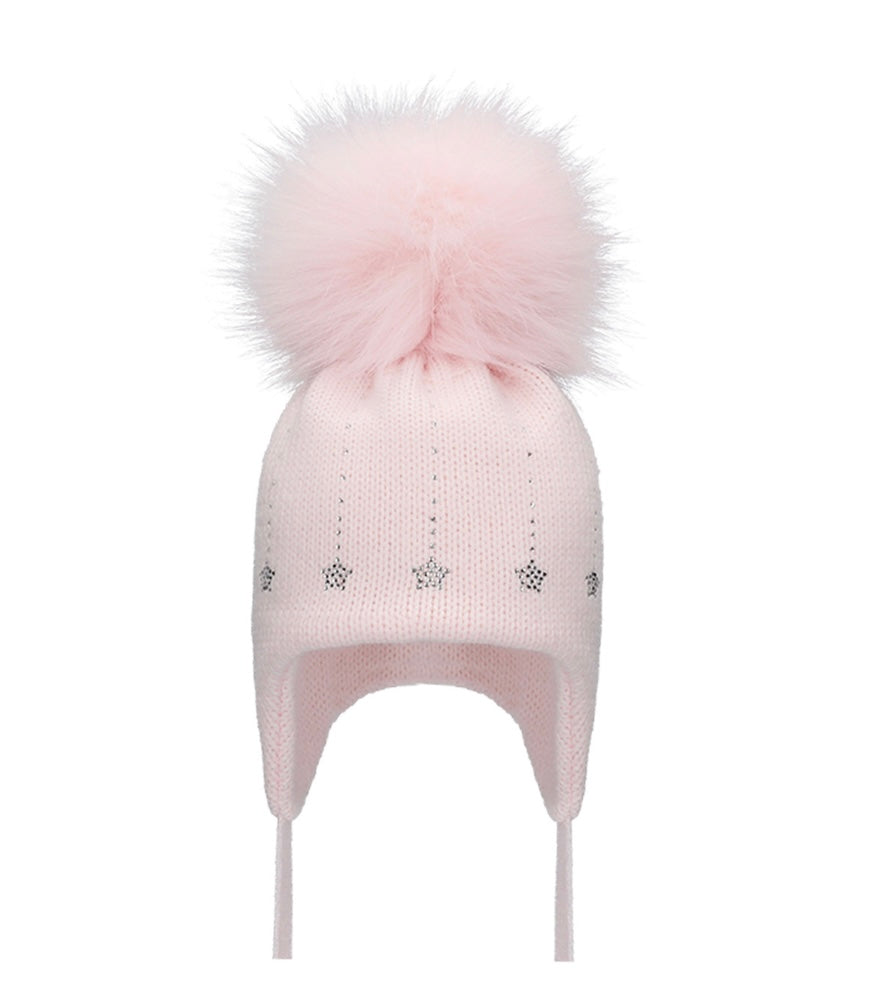 Pom Pom Envy Starfall Hat White & Pink