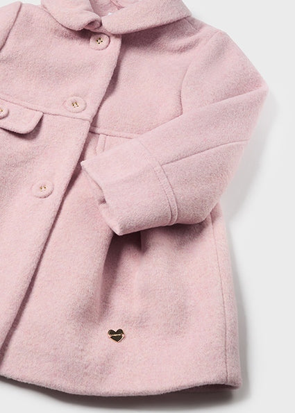 Mayoral Pink Wool Coat AW24