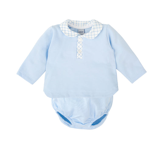 Babidu Boys Blue Jam Pant Set Checked AW25