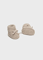 Mayoral Baby Knitted Booties Beige or Cream AW25