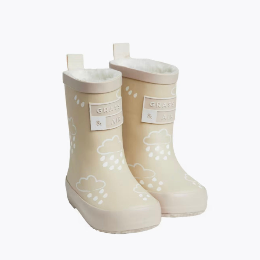 Grass And Air Beige Colour Changjng Wellies