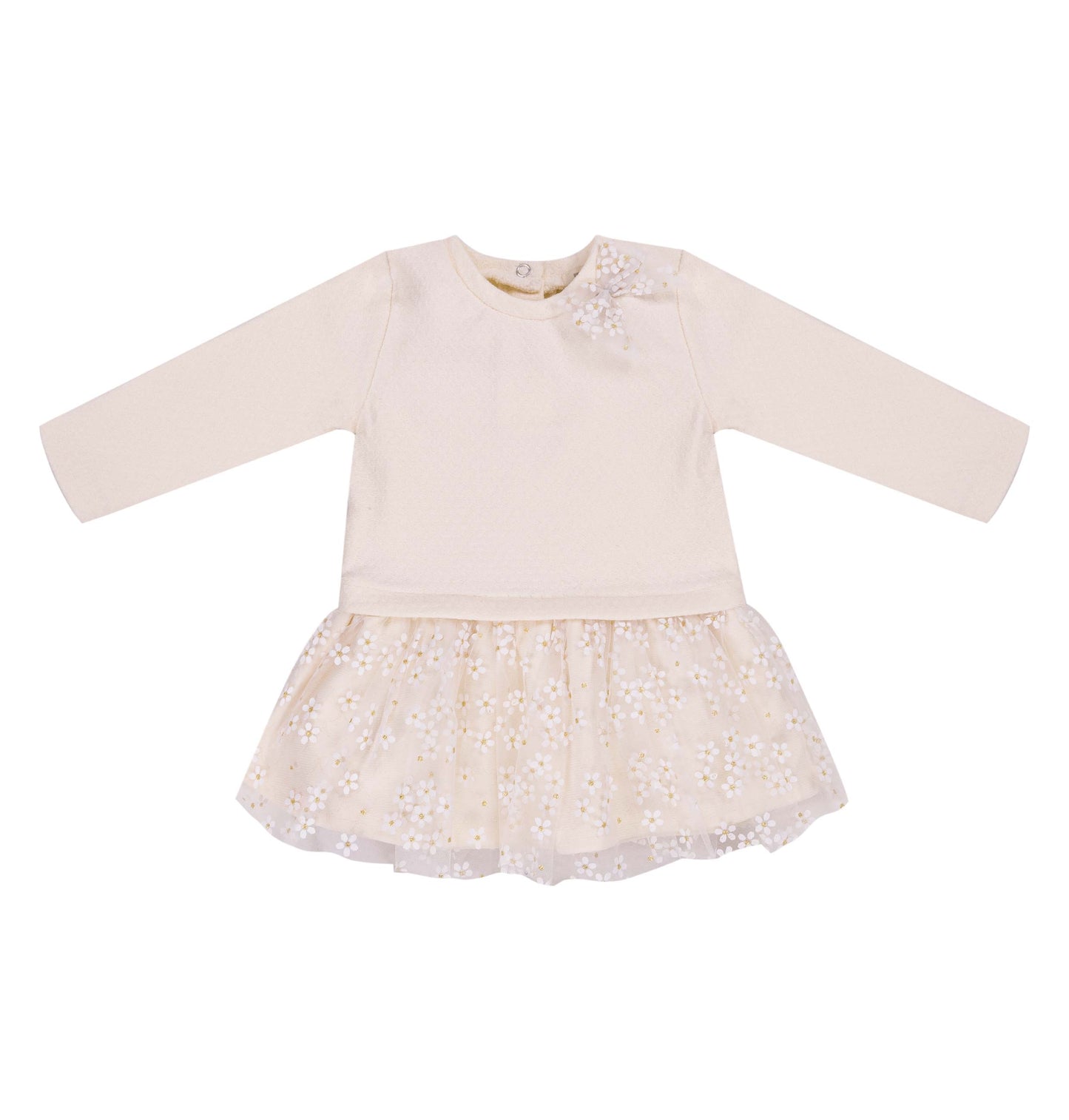 EMC Girls Cream Flower Dress AW24