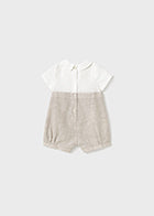 Mayoral Boys Ceremony Beige Romper SS25