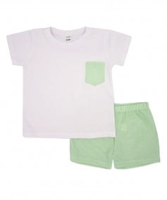 Rapife Boys Apple Green Stripe Short Set SS24