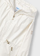 Mayoral Girls Cream Rain Jacket With Hood SS25