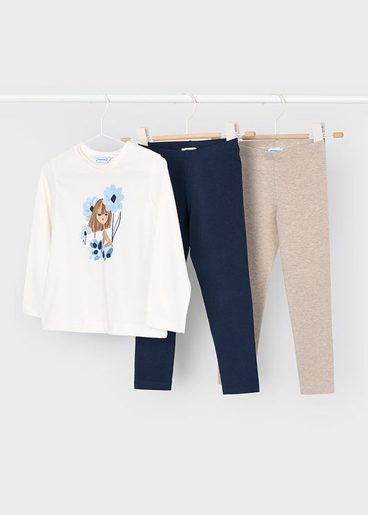Mayoral Girls 3 Piece Legging Set AW25