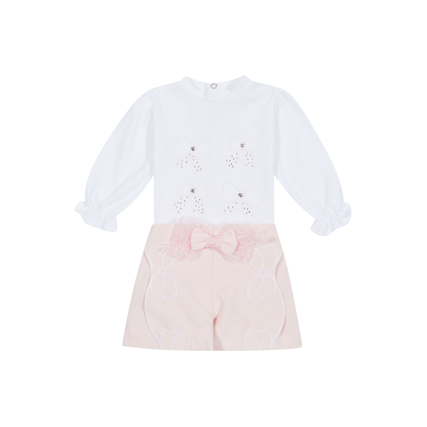 Deolinda Girls Bow Shorts And LS Sparkle Top AW24