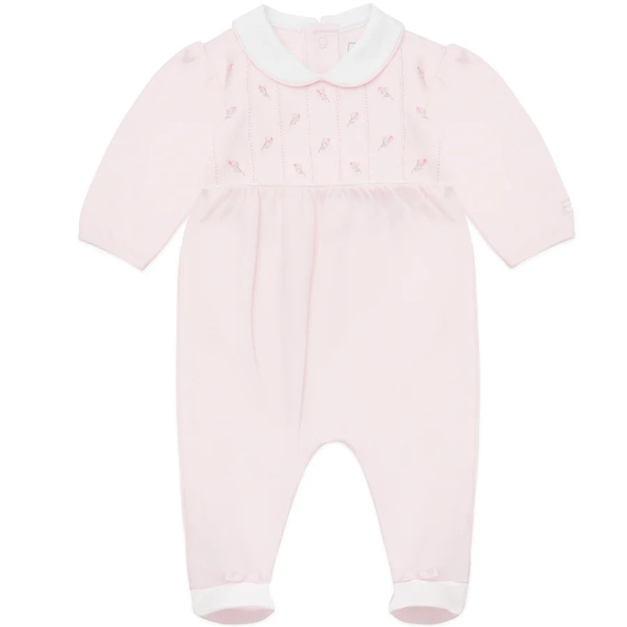 Emile Et Rose Girls Rosebud Embroidered Babygrow SS25 Jilly