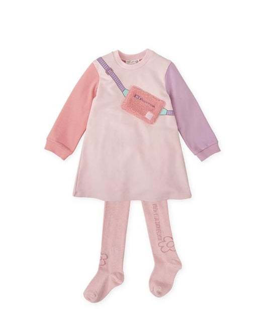 Agatha Ruiz De La Prada Girls Multicoloured Pastel Dress and Tights AW25