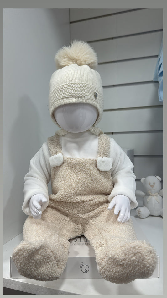 Deolinda Beige And Ivory Mock Dungaree BabyGrow AW25