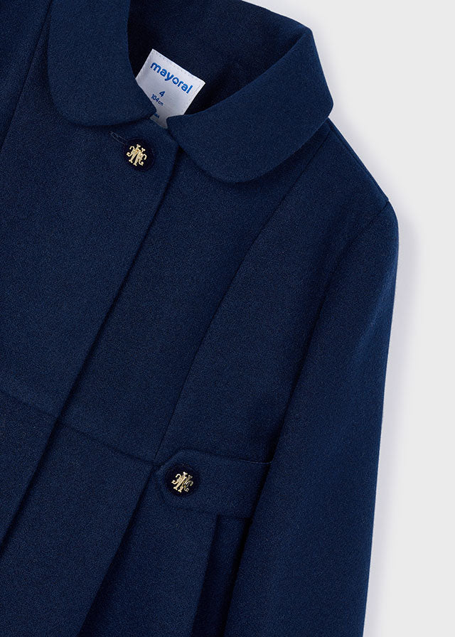 Mayoral Girls Navy Wool Coat AW25