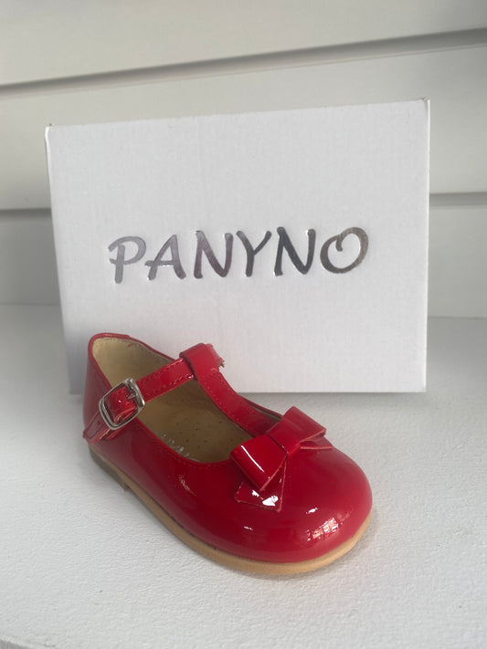 Panyno Girls Red Bow Shoes