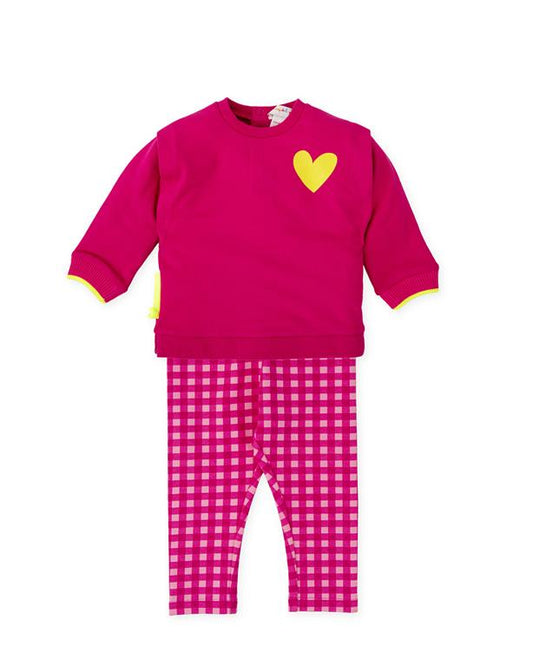 Agatha Ruiz De La Prada Girls Fuchsia Check Legging Set AW25