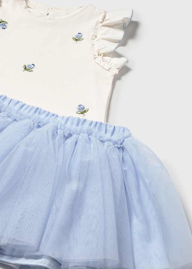 Mayoral Girls Blue Tulle Skirt Set SS26