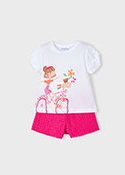 Mayoral Girls Pink Short Set SS25