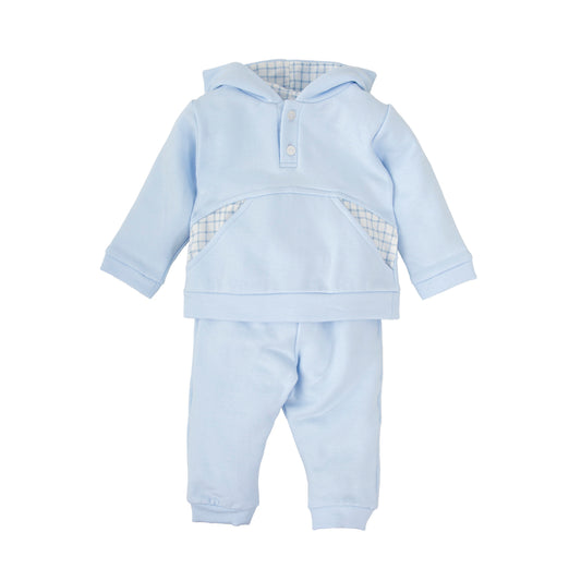 Babidu Boys Blue Check Hooded Tracksuit AW25