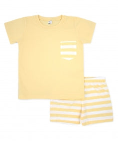 Rapife Boys Yellow Stripe Short Set SS24