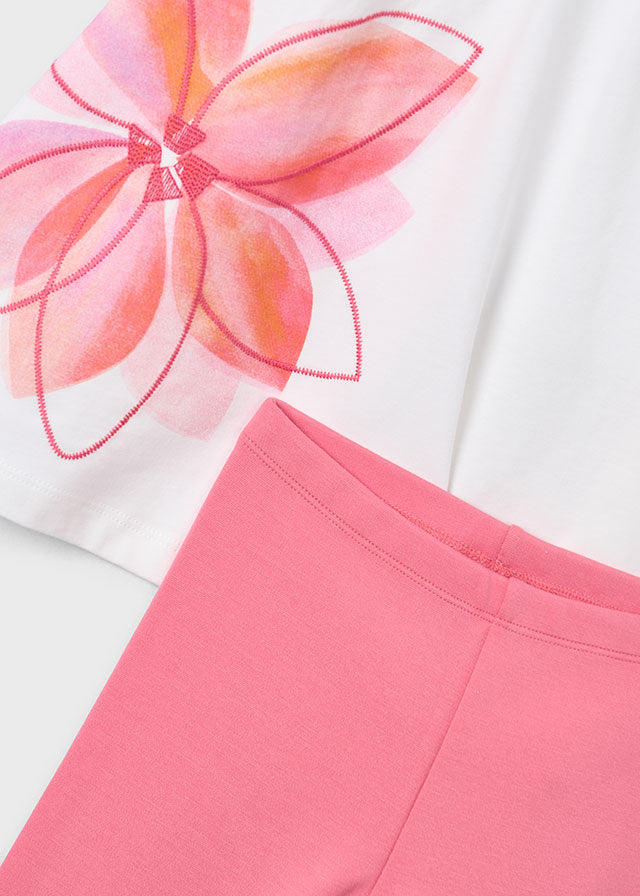 Mayoral Girls Peach Pink Leggings Set SS26