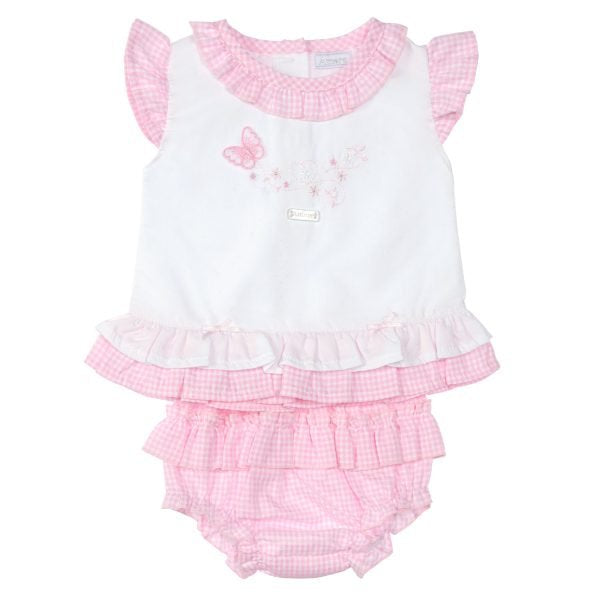 Amore Girls Gingham Jam Pant Set SS25