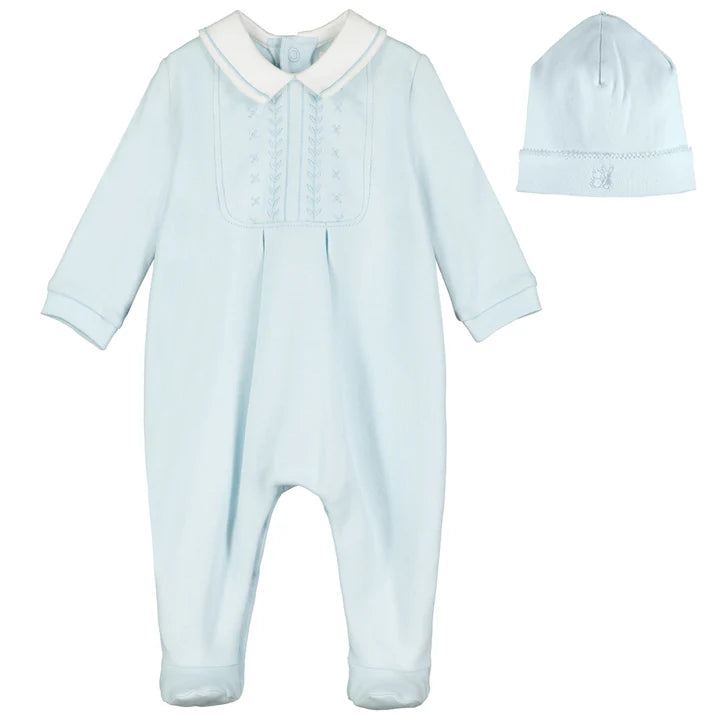 Emile Et Rose Boys Blue Babygrow With Hat (Malcolm)SS25