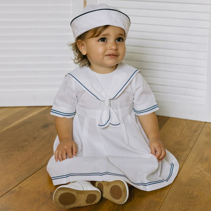 Emile Et Rose Girls Linen Sailors Dress And Hat (Jocelyn) SS25