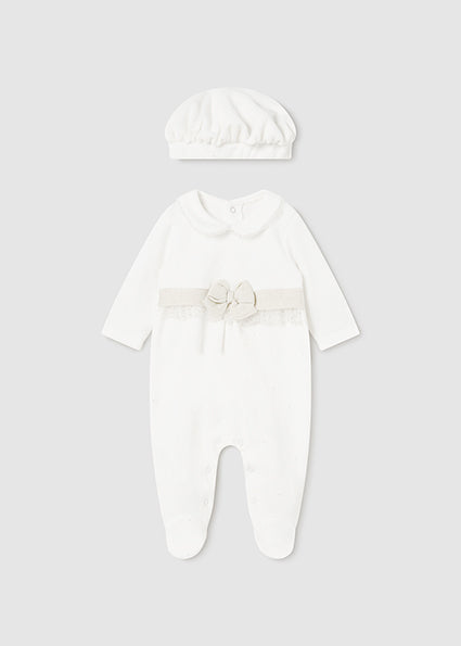 Mayoral Girls Baby Grow & Beret AW24